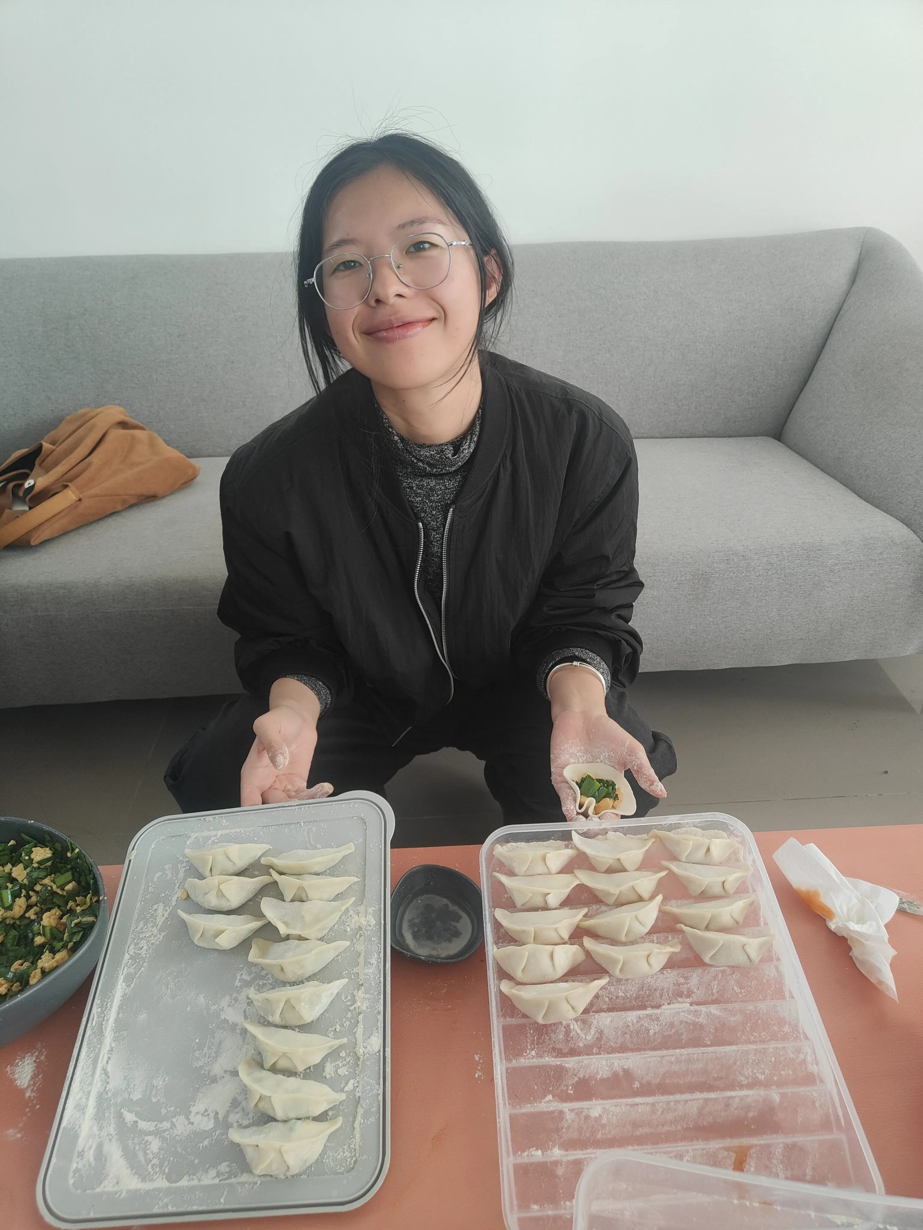 making dumplings together for chinese new year2